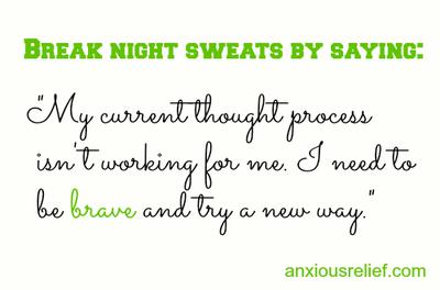 night sweats anxiety